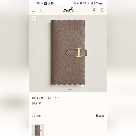 HOSTPICK!!! HERMES Classic Bearn Wallet - Picture 16 of 16